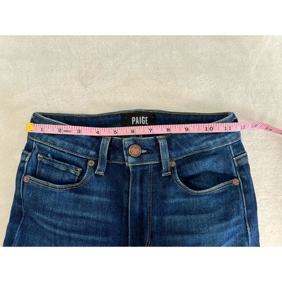 PAIGE Hoxton Slim High Rise Jeans in Hampton Wash Size 24 - Picture 14 of 16